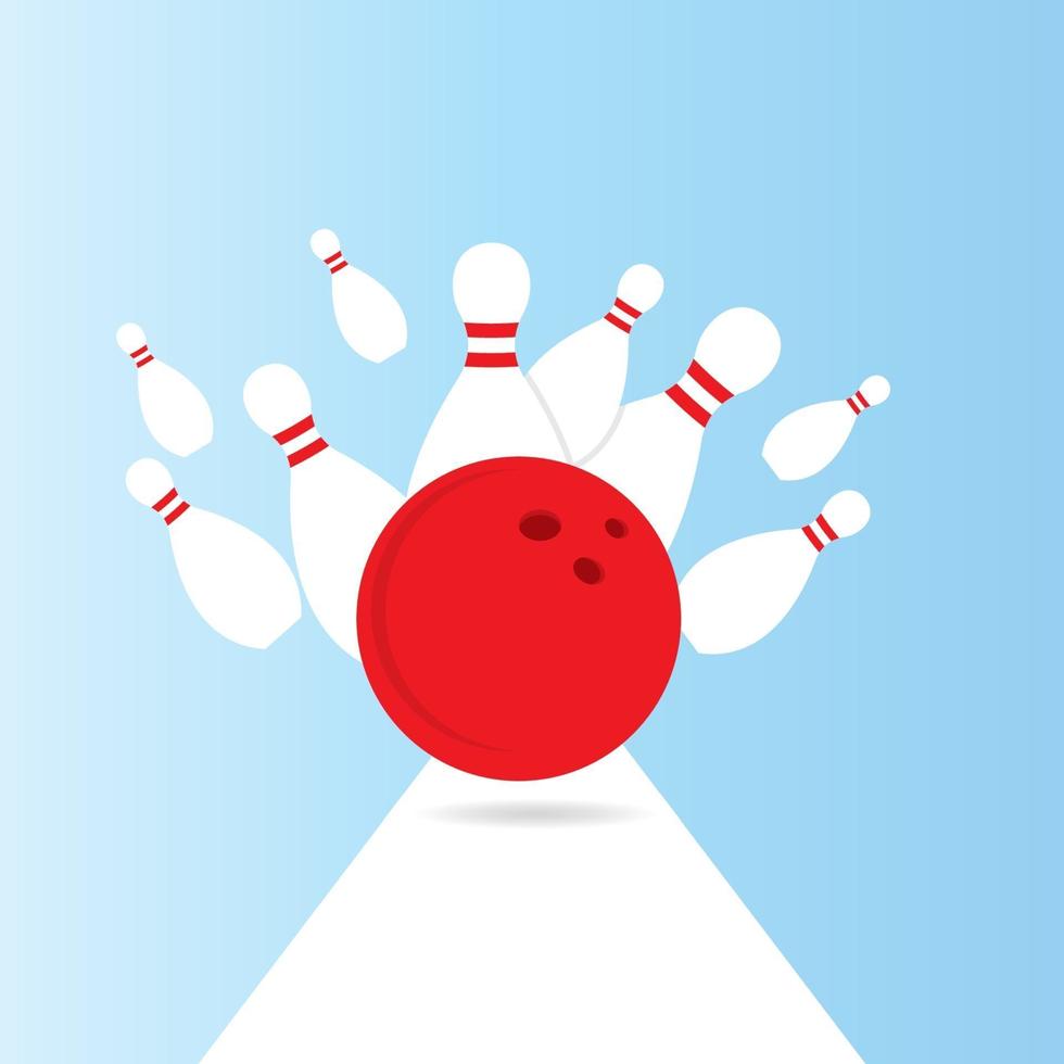 Bowling Vektor Design Illustration
