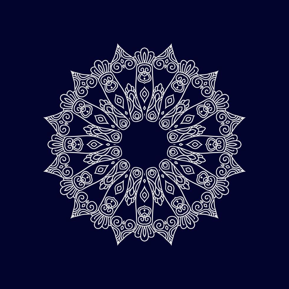 Blumen-Mandala-Vektordesigns. Mandala-Kunst-Hintergrund vektor