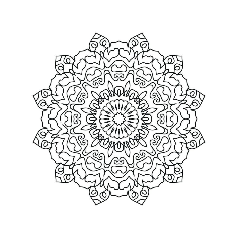 neue Mandala-Kunst-Vektor-Illustration vektor