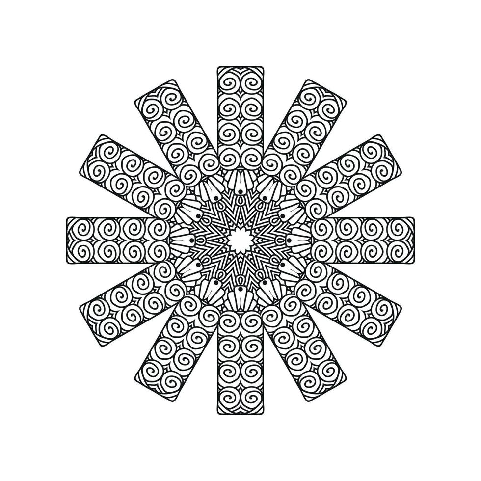 ny blomma mandala mönster vektor illustration