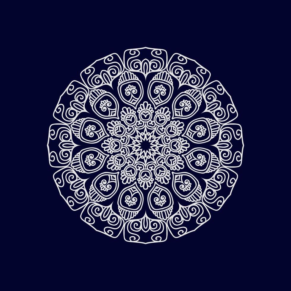 Mandala-Muster-Design-Hintergrund-Vektor-Illustration vektor