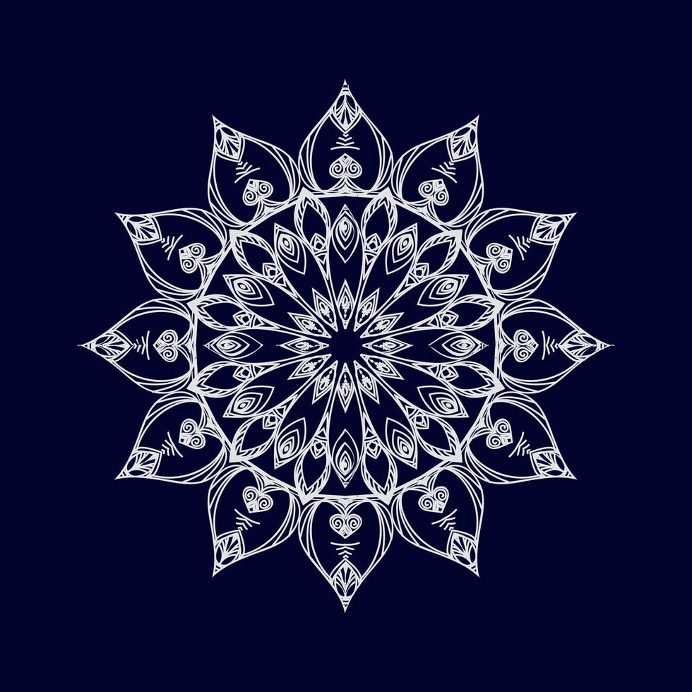 Mandala-Vektor-Muster-Design-Hintergrund vektor