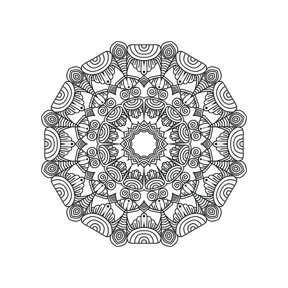 ny mandala konst mönster vektor illustration