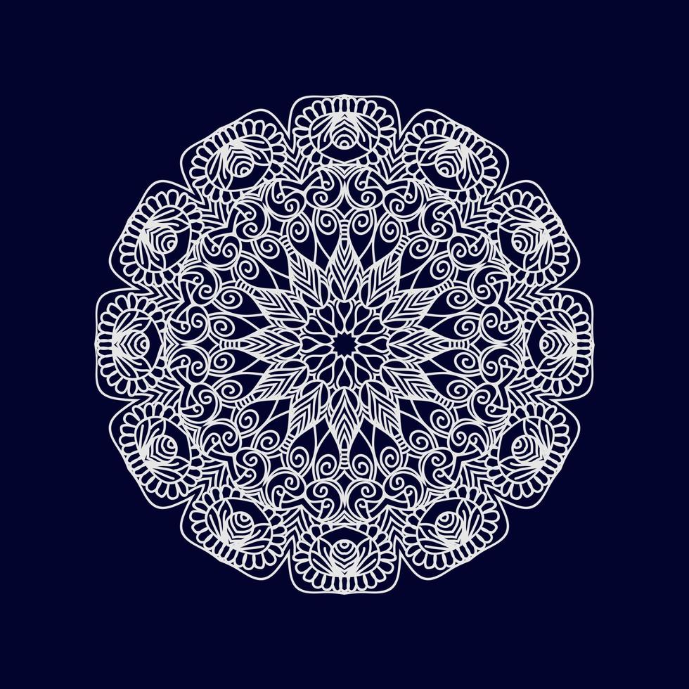 Blumen-Mandala-Hintergrund-Design-Vektor-Illustration vektor