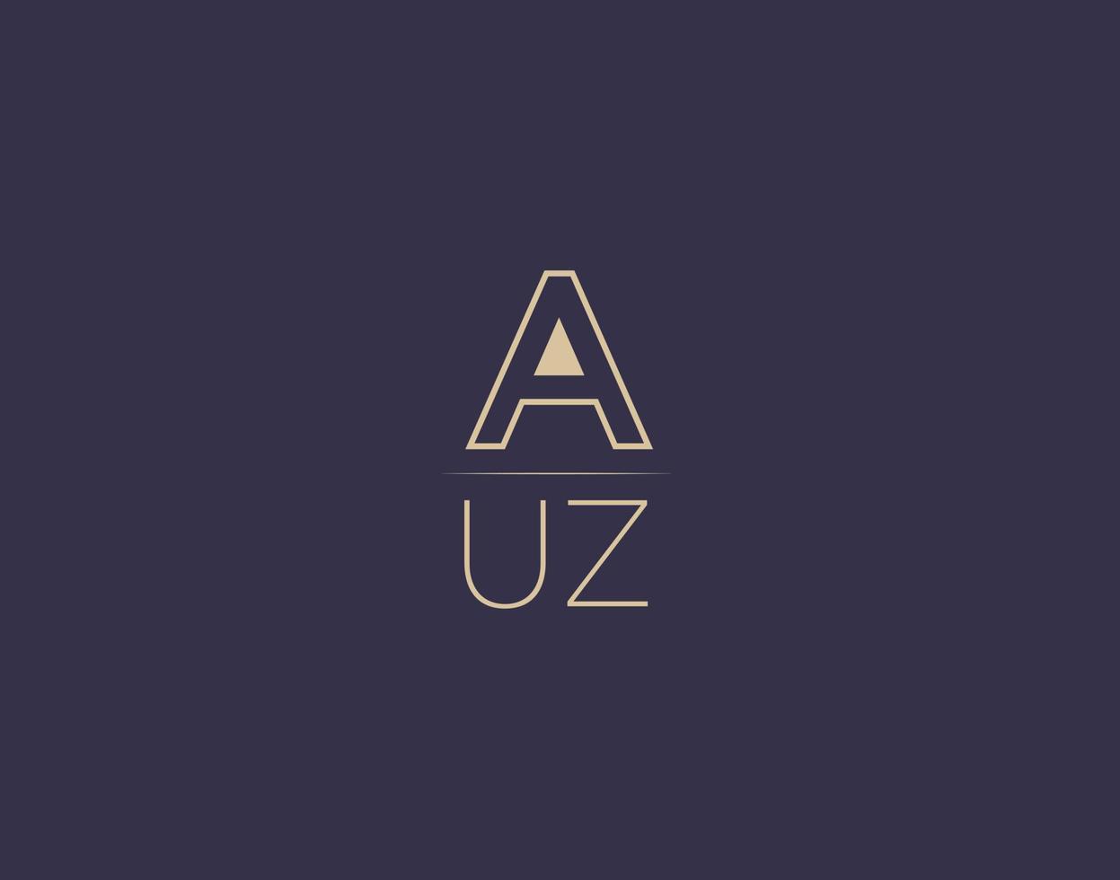 auz-Brief-Logo-Design moderne minimalistische Vektorbilder vektor