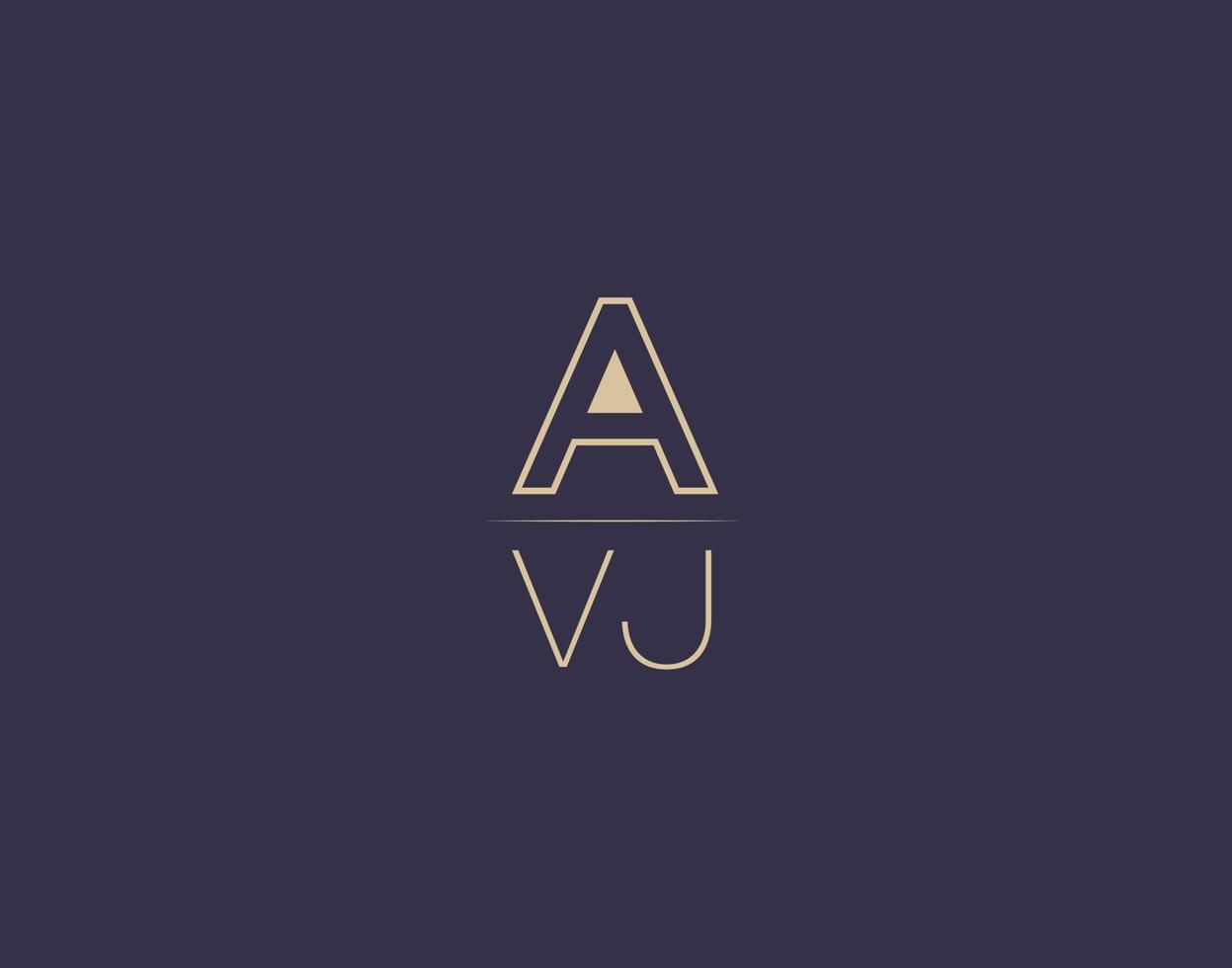 avj letter logo design moderne minimalistische vektorbilder vektor