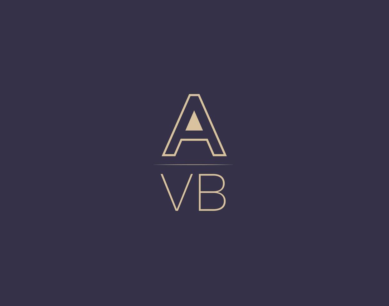 avb brev logotyp design modern minimalistisk vektor bilder