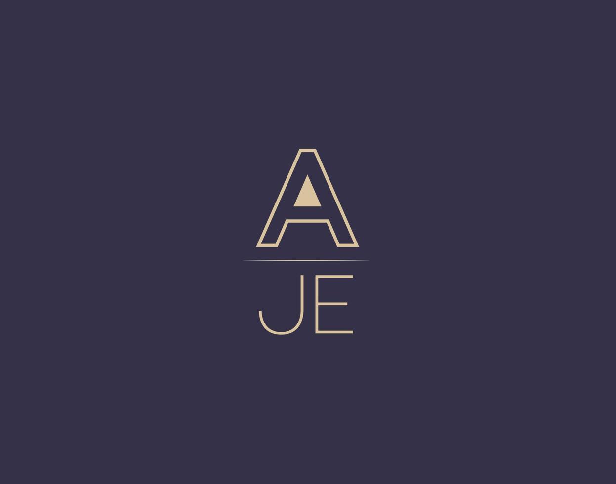 aje brief logo design moderne minimalistische vektorbilder vektor