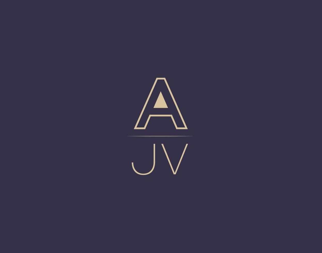 ajv Brief Logo Design moderne minimalistische Vektorbilder vektor