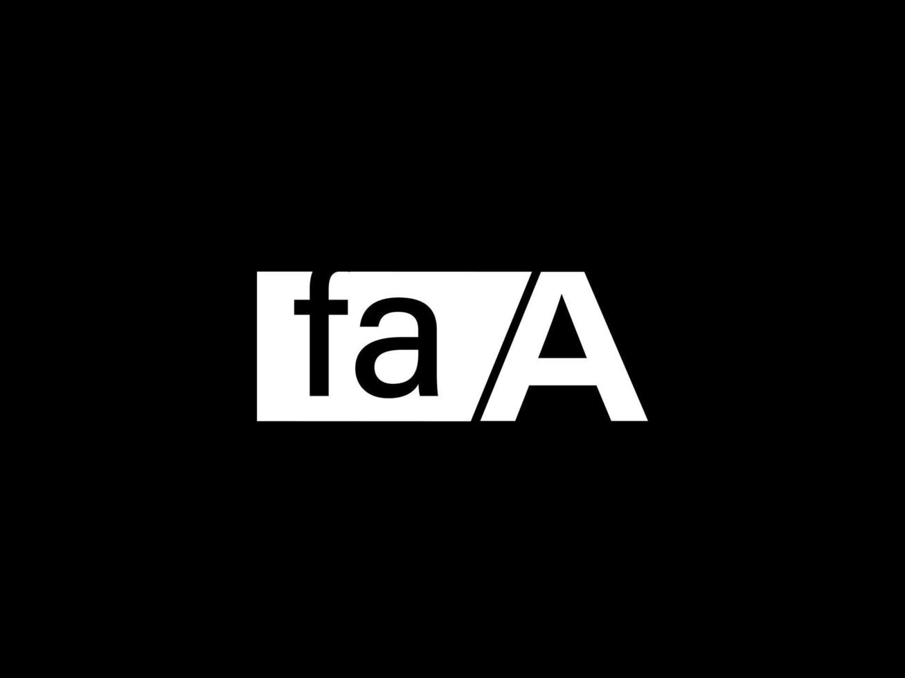 faa-Logo und Grafikdesign Vektorgrafiken, Symbole isoliert auf schwarzem Hintergrund vektor