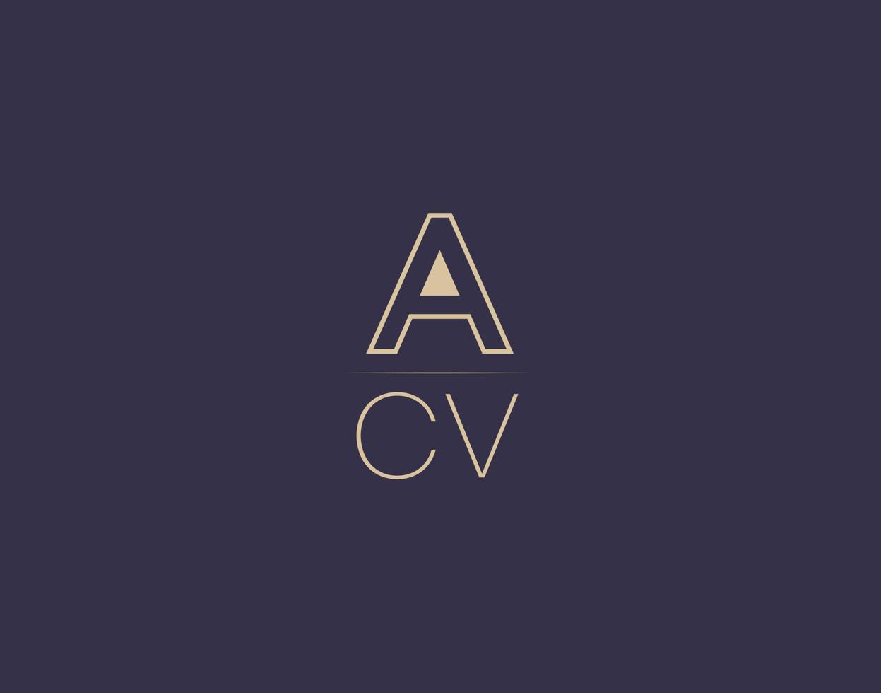 acv-Buchstaben-Logo-Design moderne minimalistische Vektorbilder vektor