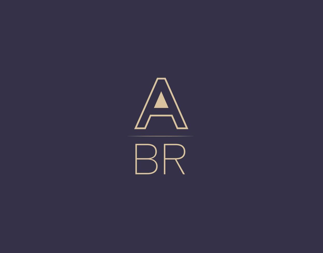 abr-Brief-Logo-Design moderne minimalistische Vektorbilder vektor