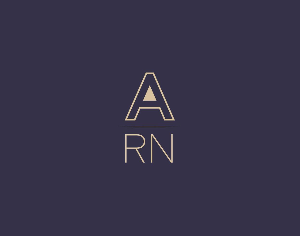 arn brev logotyp design modern minimalistisk vektor bilder