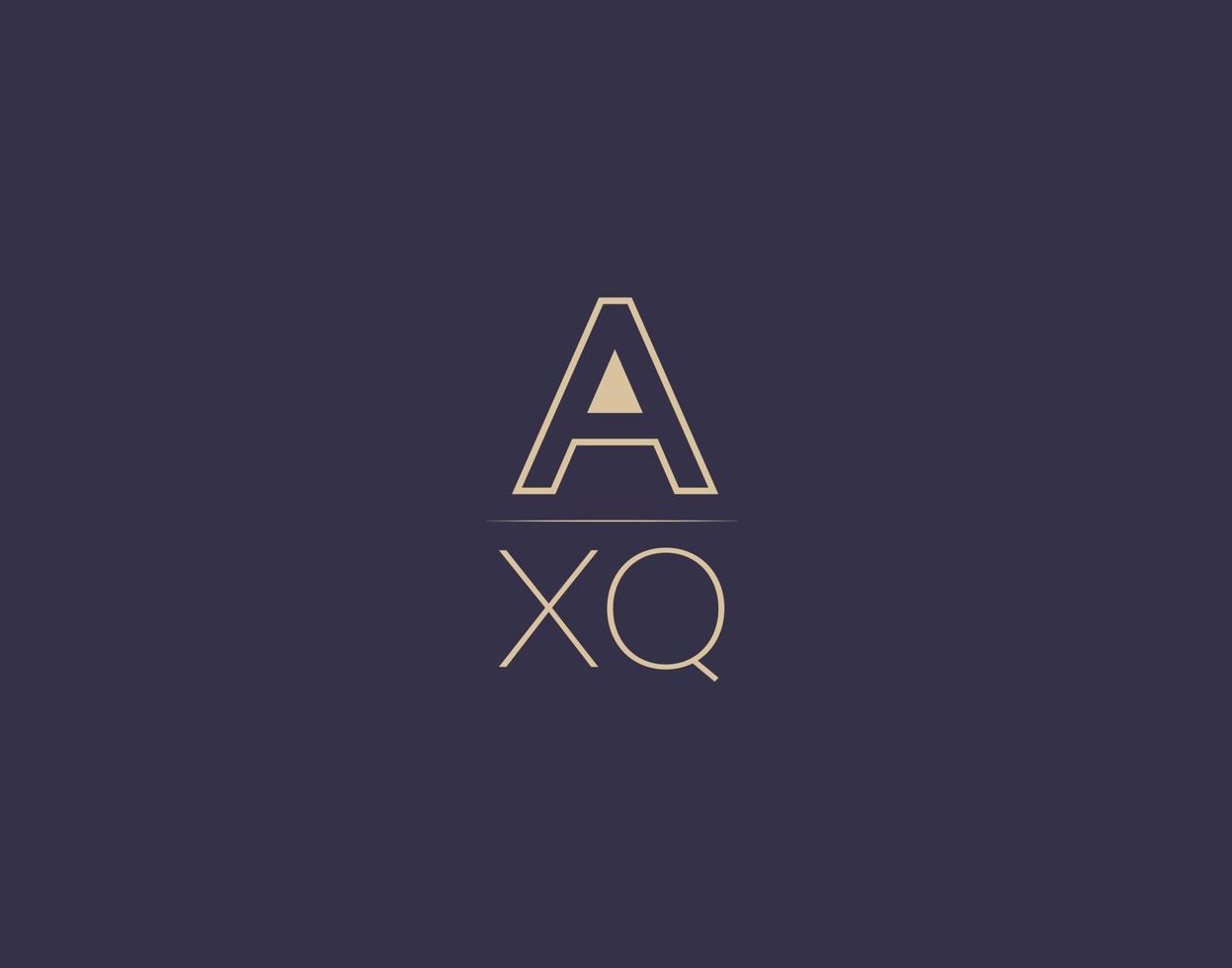 axq brev logotyp design modern minimalistisk vektor bilder