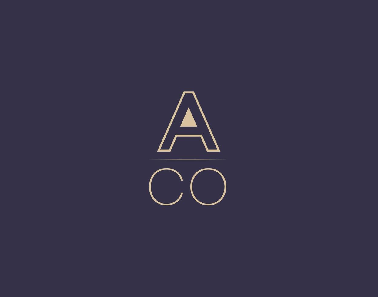 aco brev logotyp design modern minimalistisk vektor bilder