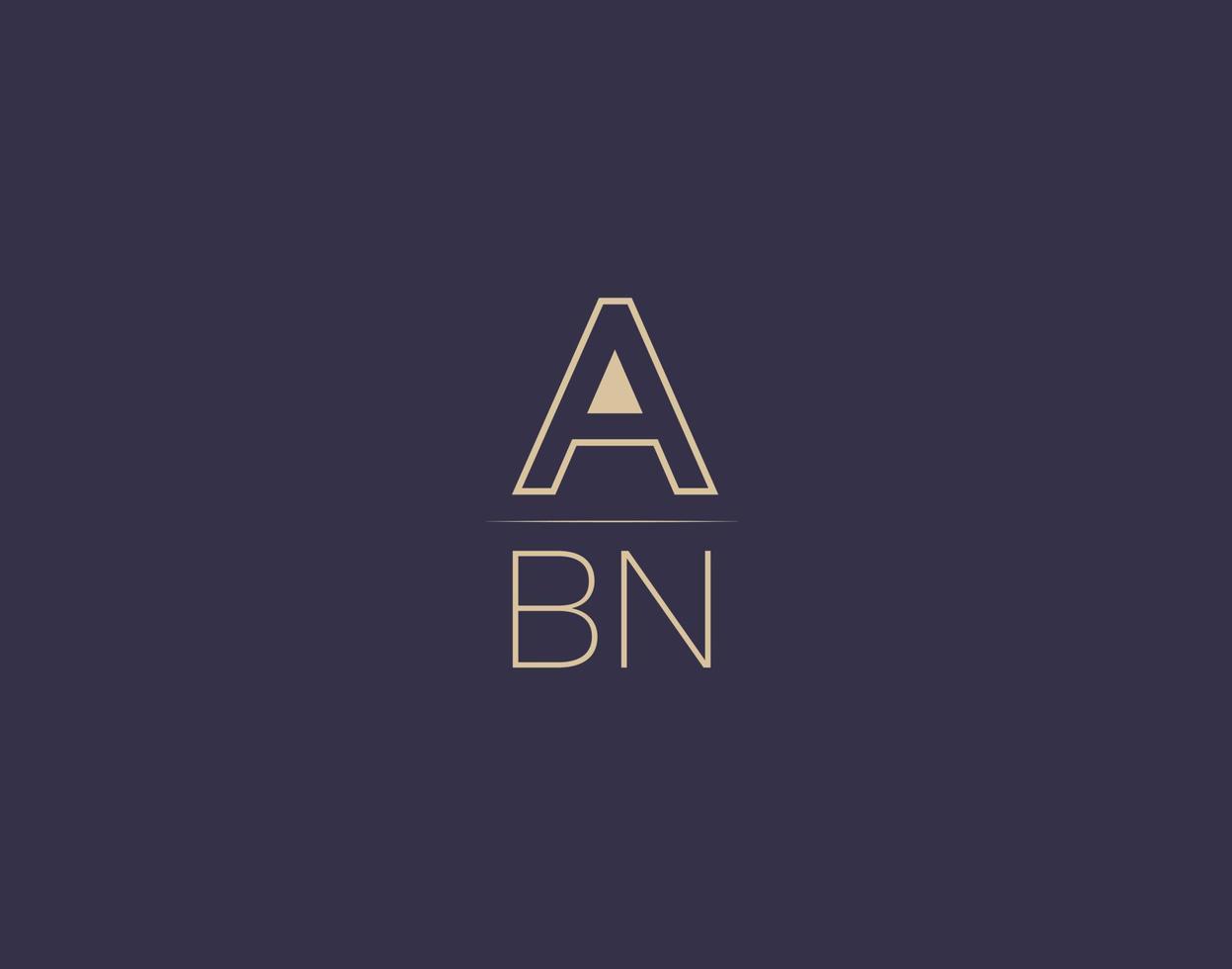 abn brev logotyp design modern minimalistisk vektor bilder