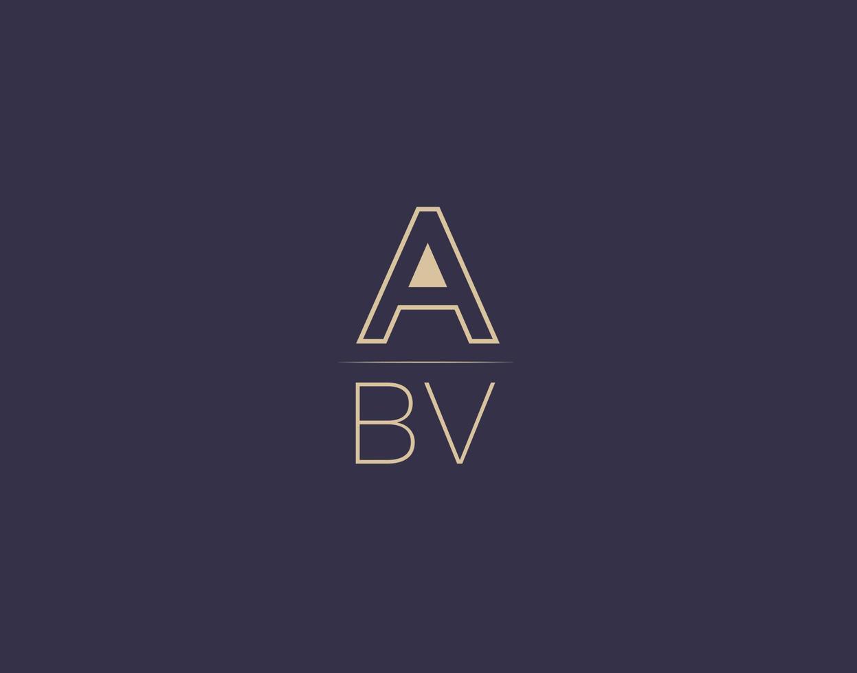 abv brief logo design moderne minimalistische vektorbilder vektor