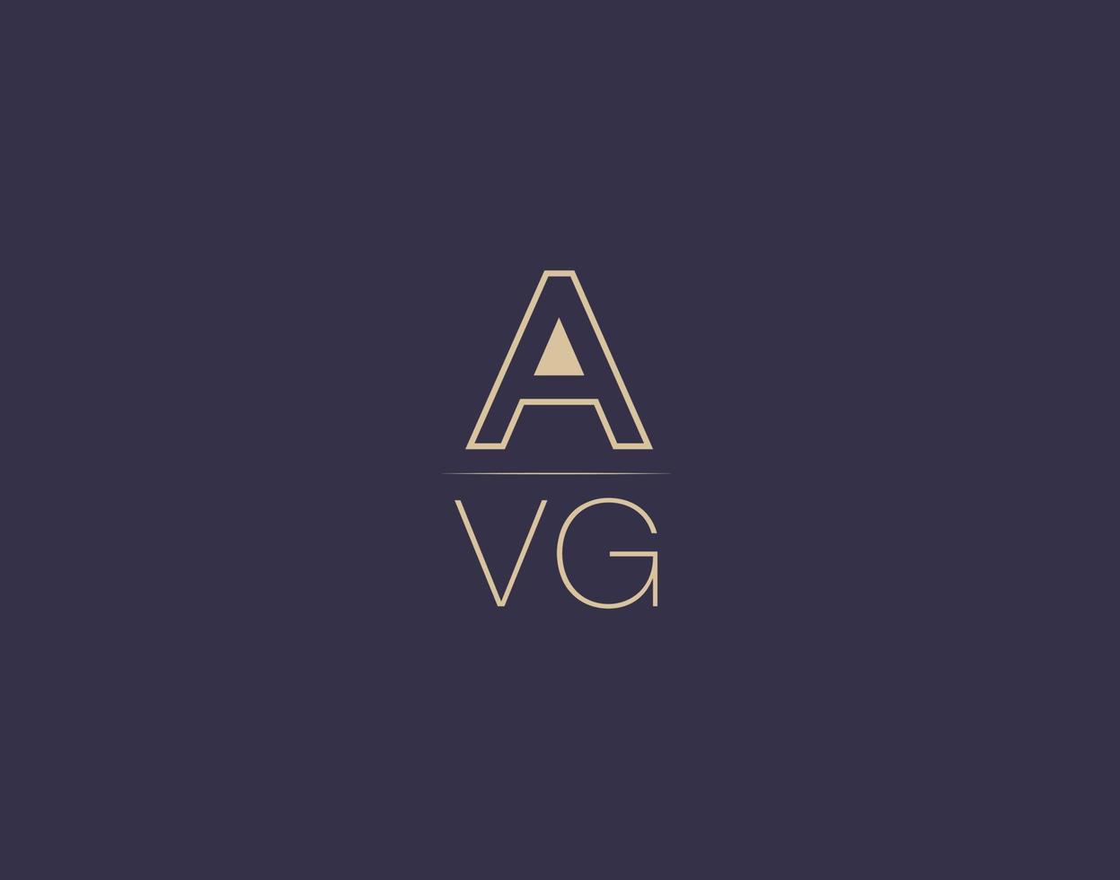 avg letter logo design moderne minimalistische vektorbilder vektor