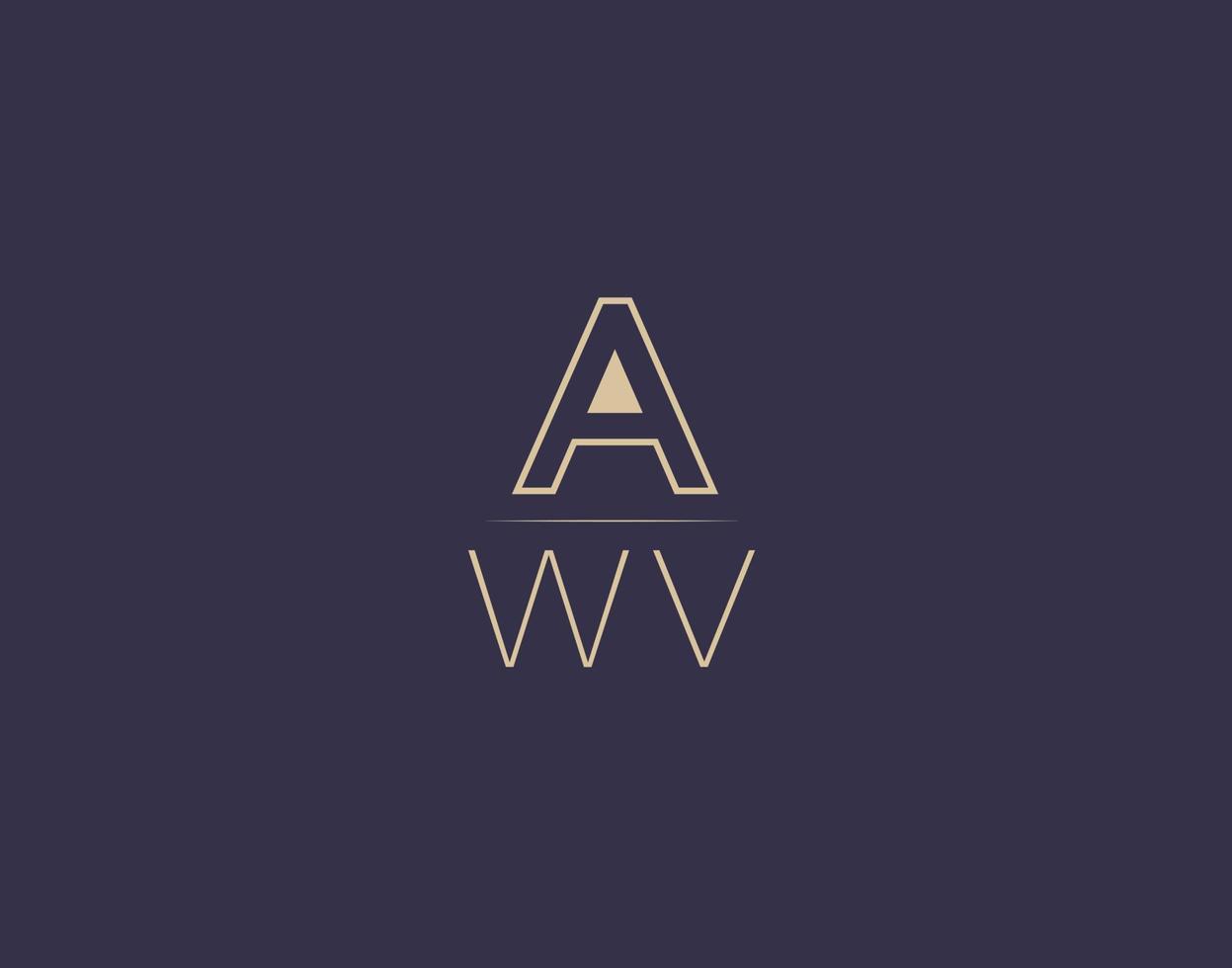 awv brev logotyp design modern minimalistisk vektor bilder