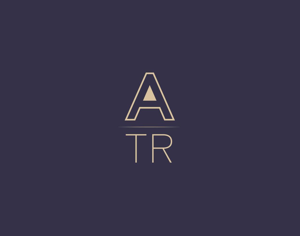 atr-Brief-Logo-Design moderne minimalistische Vektorbilder vektor
