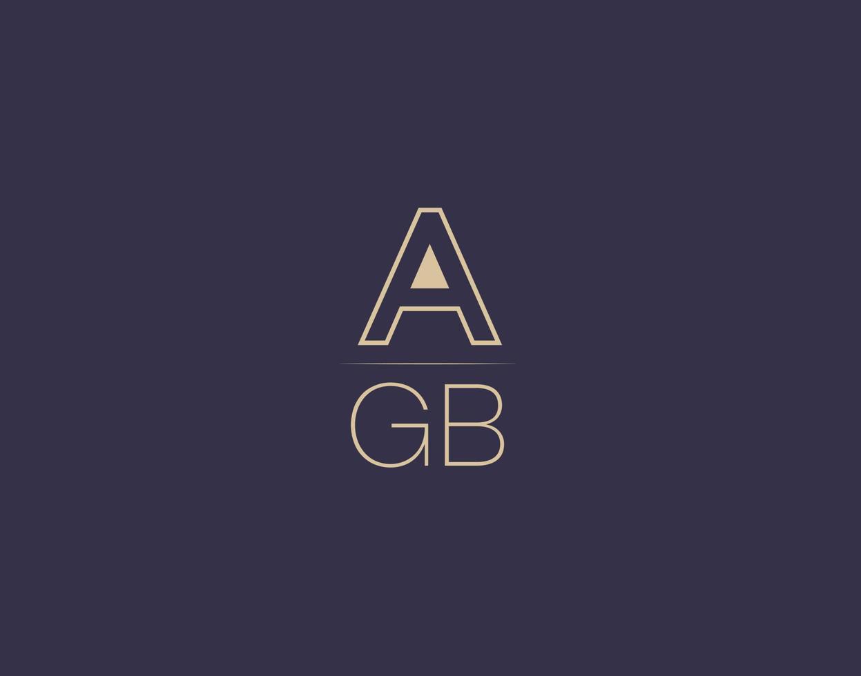 agb brev logotyp design modern minimalistisk vektor bilder