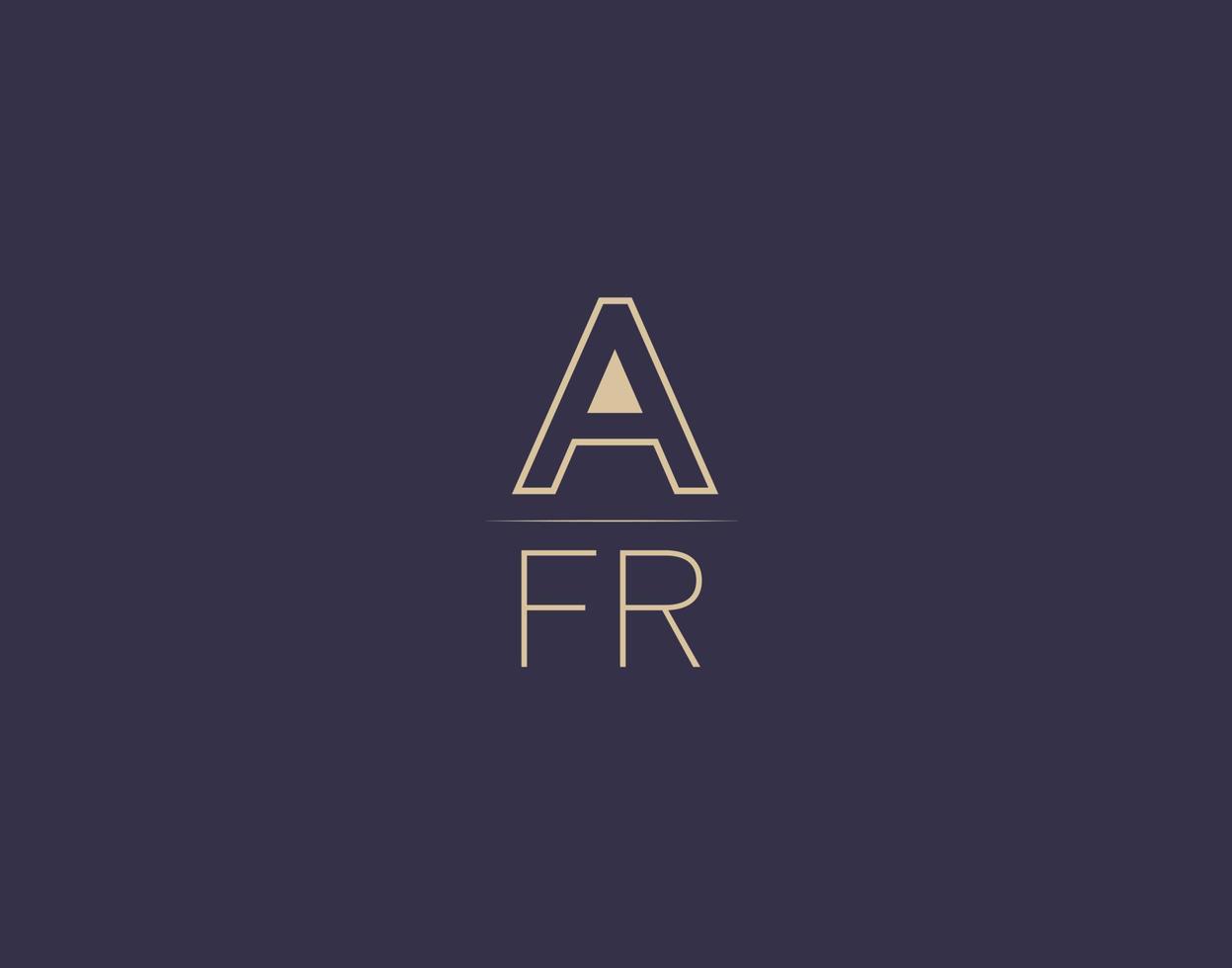 afr brief logo design moderne minimalistische vektorbilder vektor