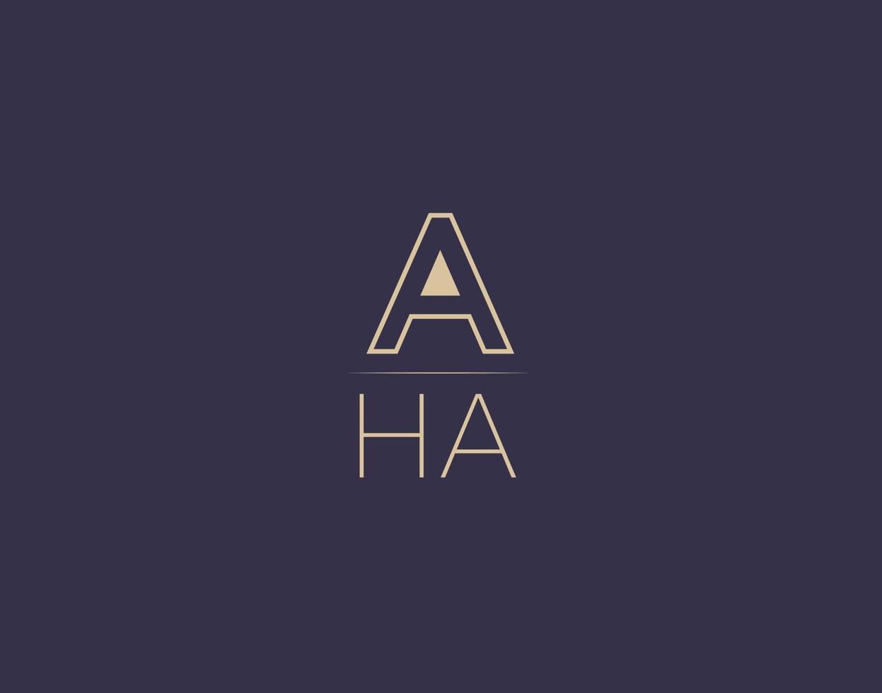 aha brief logo design moderne minimalistische vektorbilder vektor