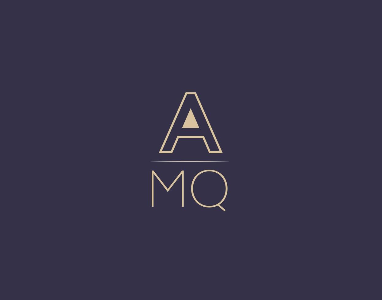 amq letter logo design moderne minimalistische vektorbilder vektor