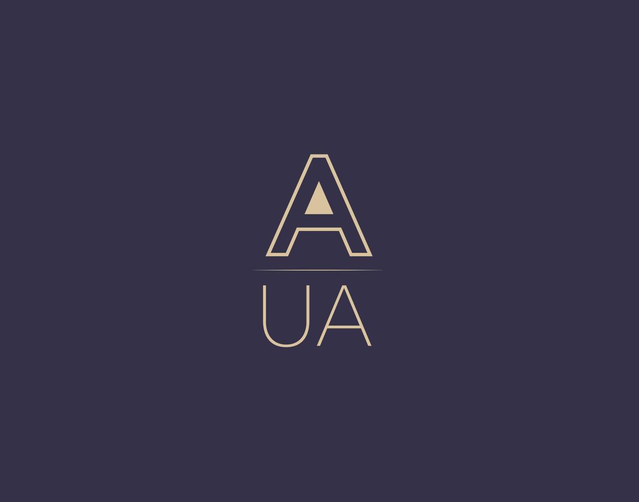 aua-Brief-Logo-Design moderne minimalistische Vektorbilder vektor