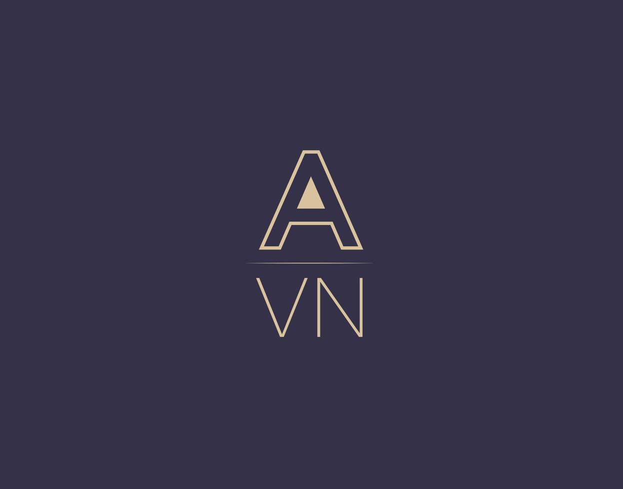 avn brev logotyp design modern minimalistisk vektor bilder