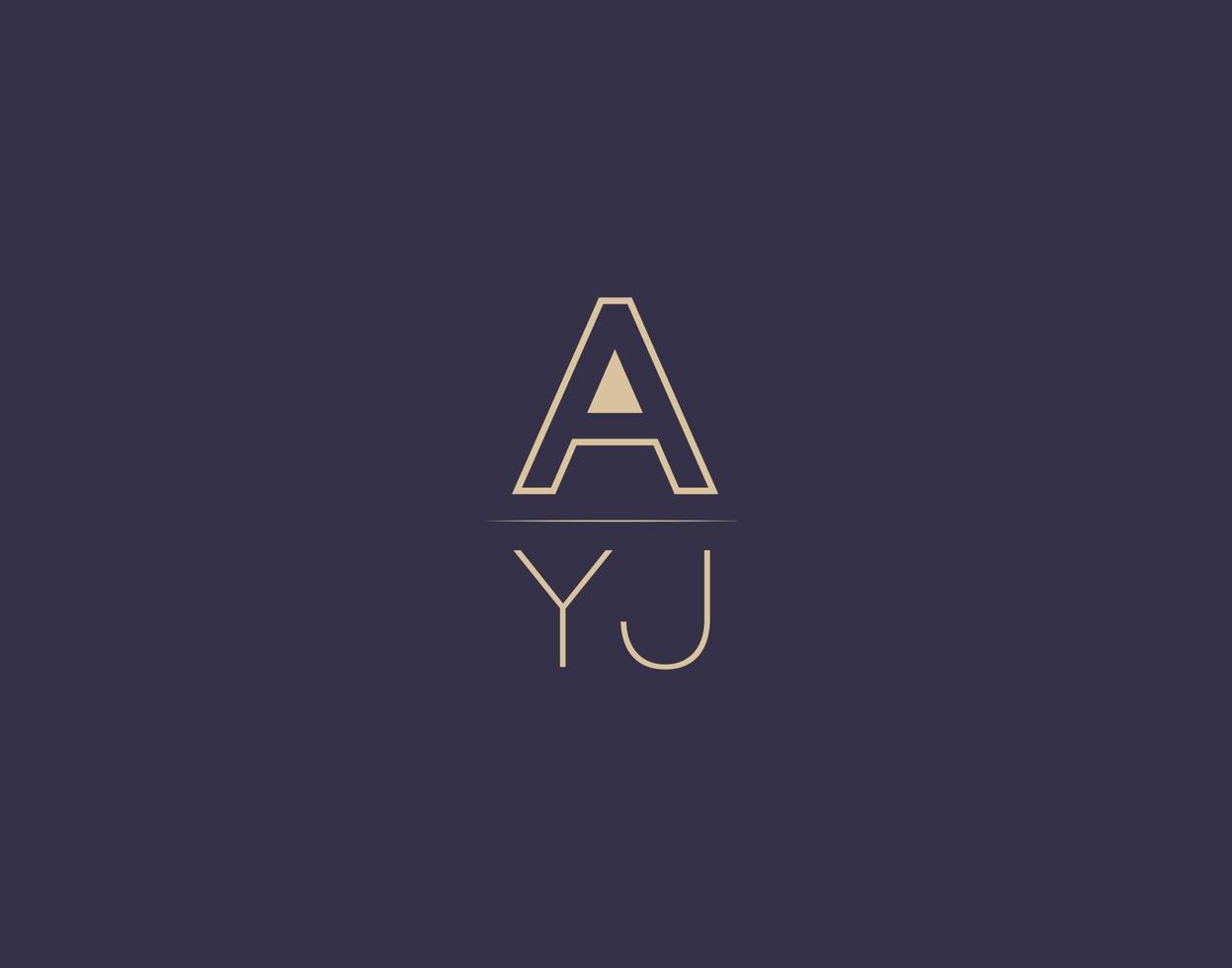 ayj brev logotyp design modern minimalistisk vektor bilder