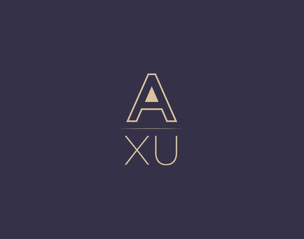Axu Letter Logo Design moderne minimalistische Vektorbilder vektor