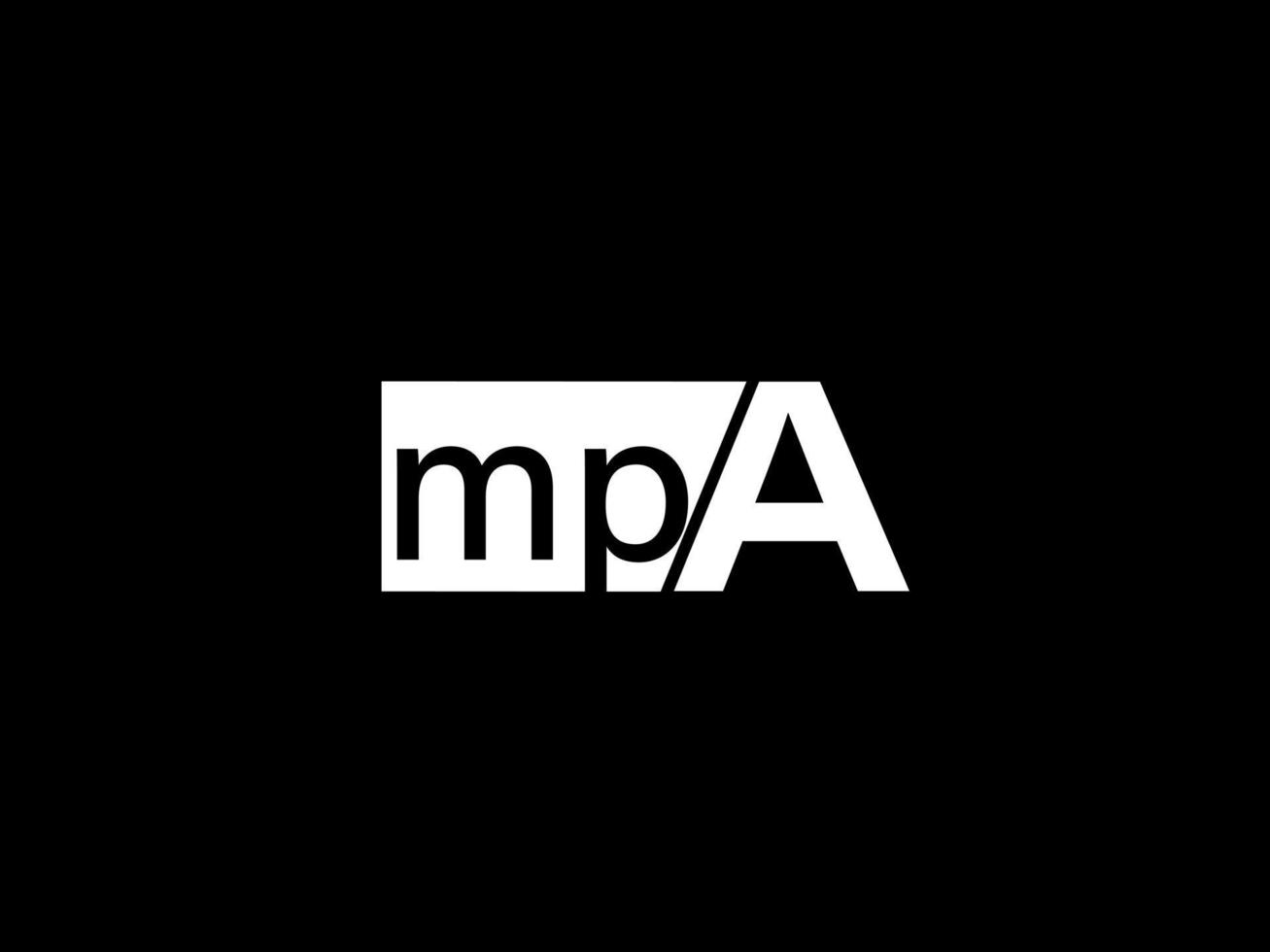 mpa logotyp och grafik design vektor konst, ikoner isolerat på svart bakgrund