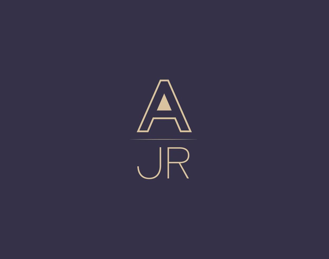 ajr brev logotyp design modern minimalistisk vektor bilder