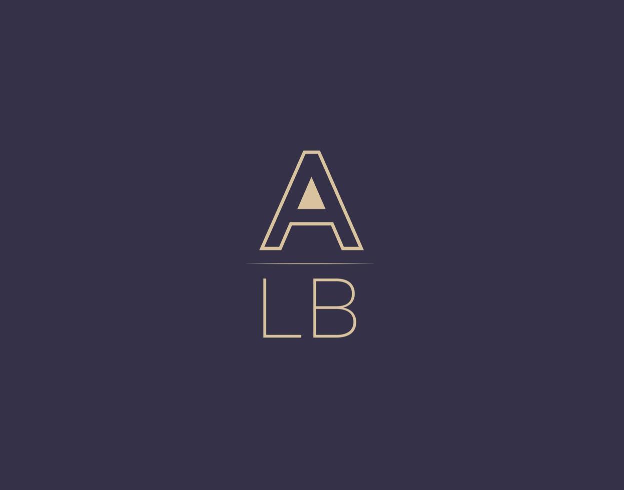 alba brev logotyp design modern minimalistisk vektor bilder