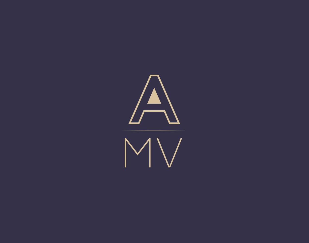 amv brev logotyp design modern minimalistisk vektor bilder