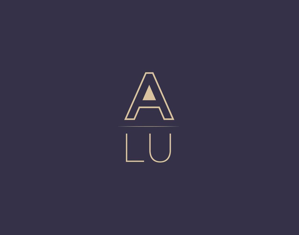 Alu-Brief-Logo-Design moderne minimalistische Vektorbilder vektor