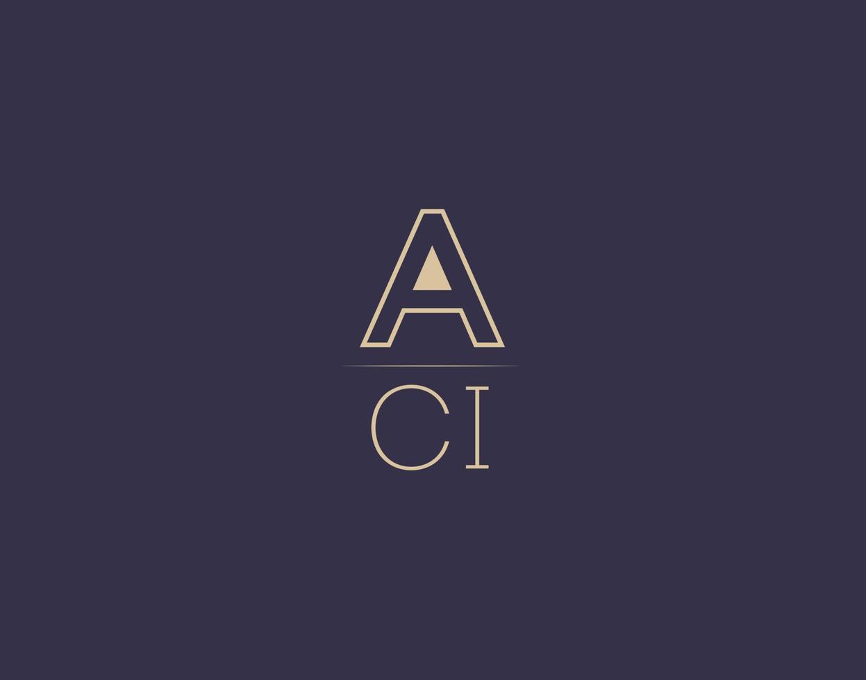 aci brev logotyp design modern minimalistisk vektor bilder
