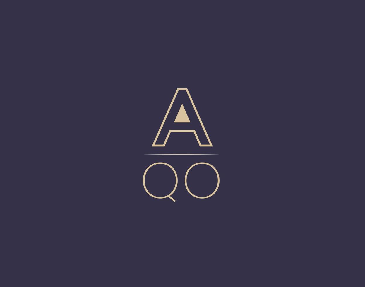 aqo brev logotyp design modern minimalistisk vektor bilder