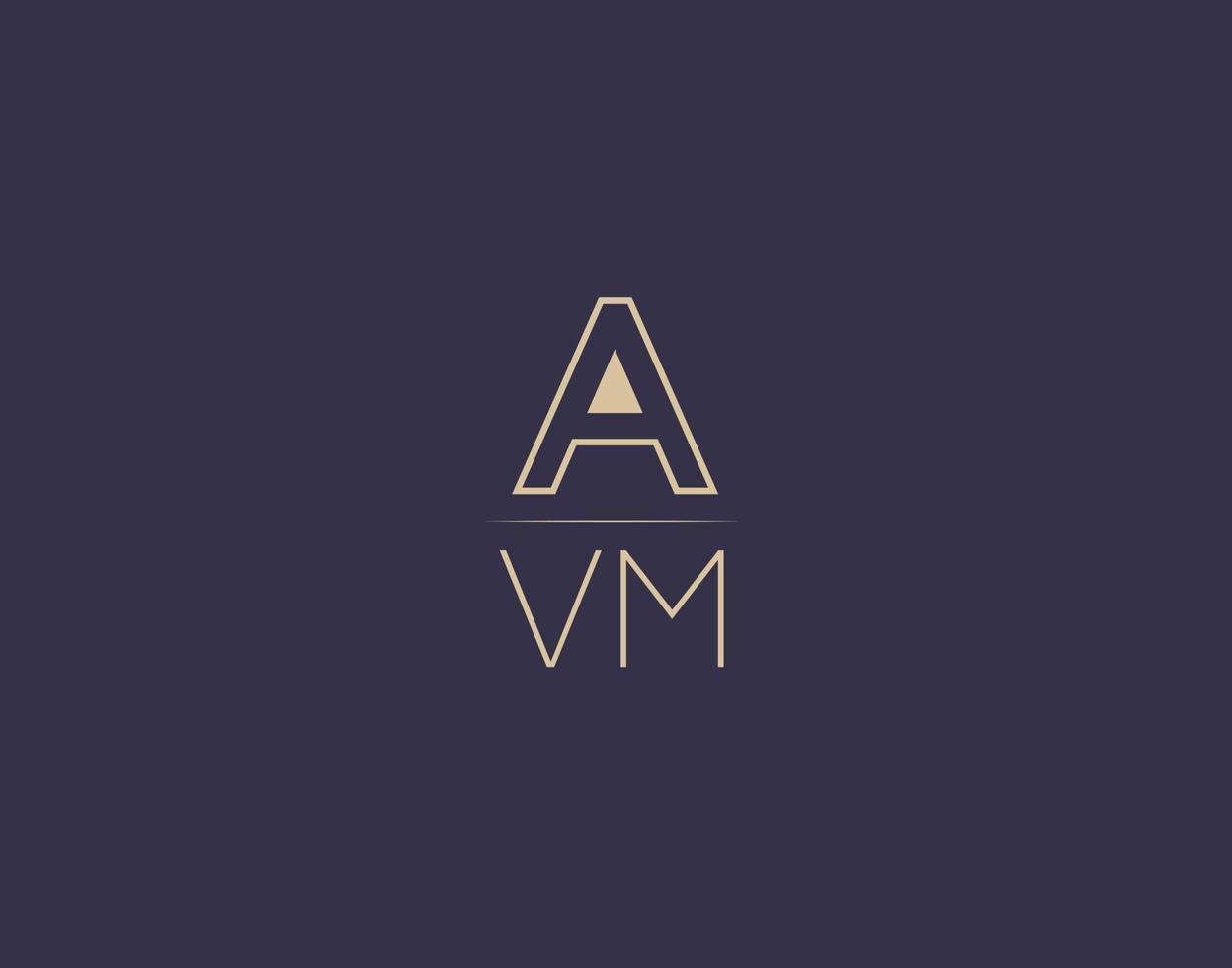 avm letter logo design moderne minimalistische vektorbilder vektor