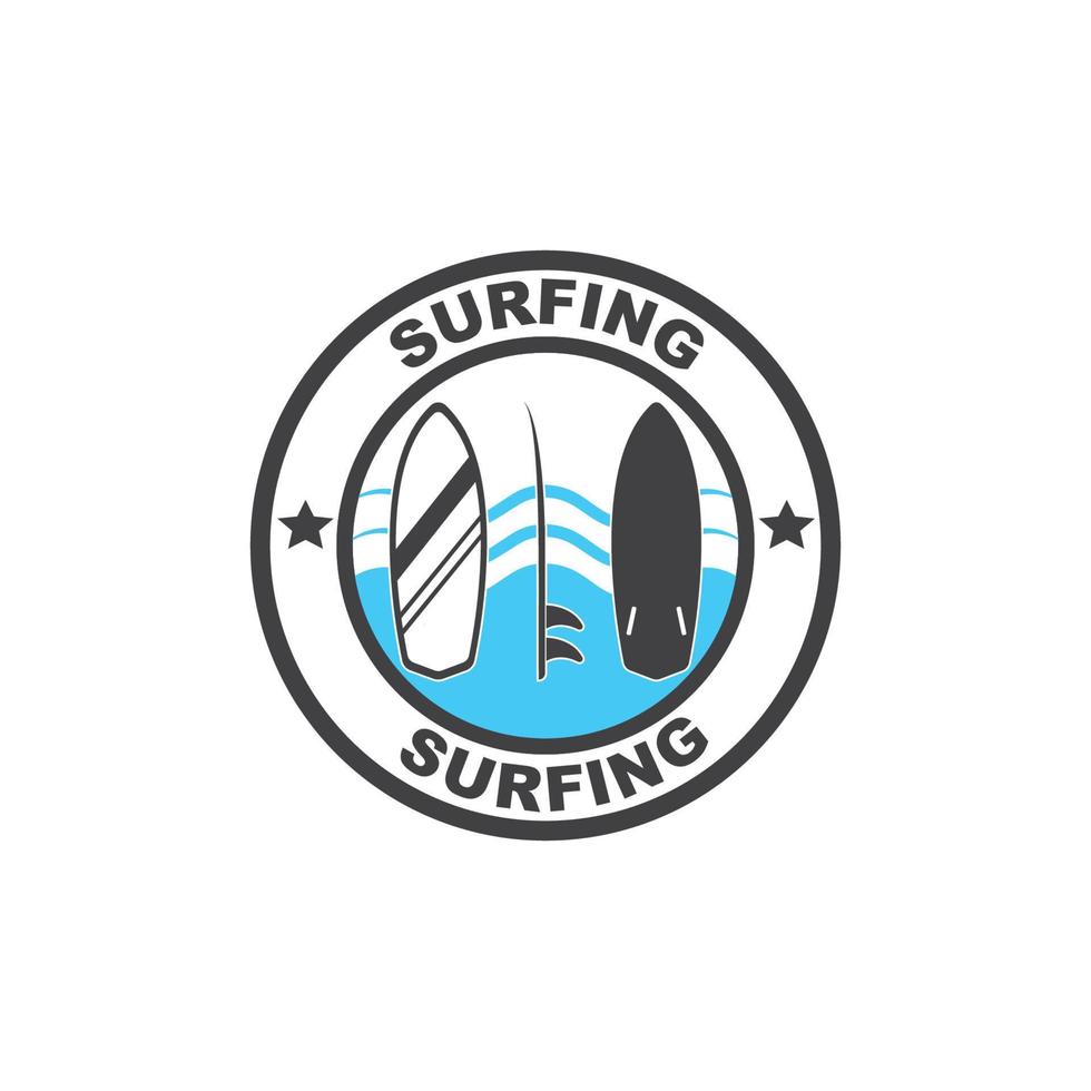 surfing ikon logotyp vektor illustration