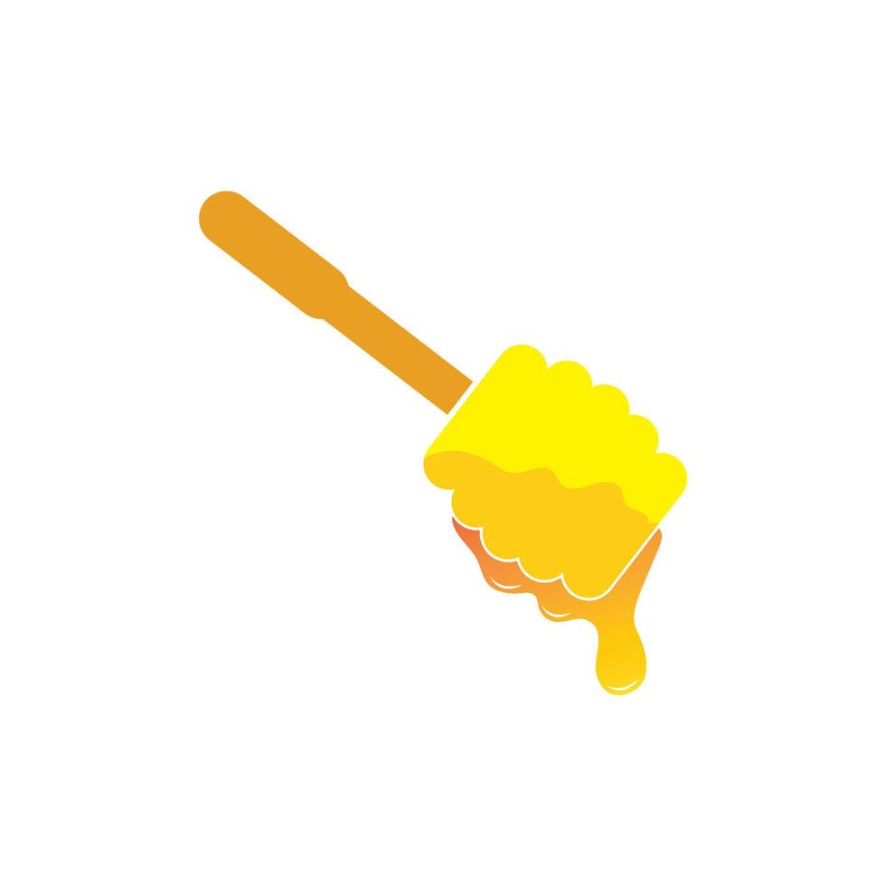 Honigbiene Logo Vorlage Vektor Icon Illustration
