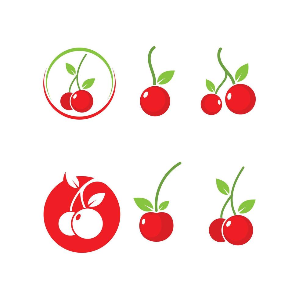 Kirschfrucht-Symbol-Vektor-Illustration vektor