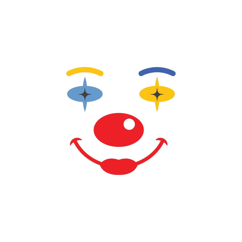 Clown Gesicht Illustration Vektor Icon Design