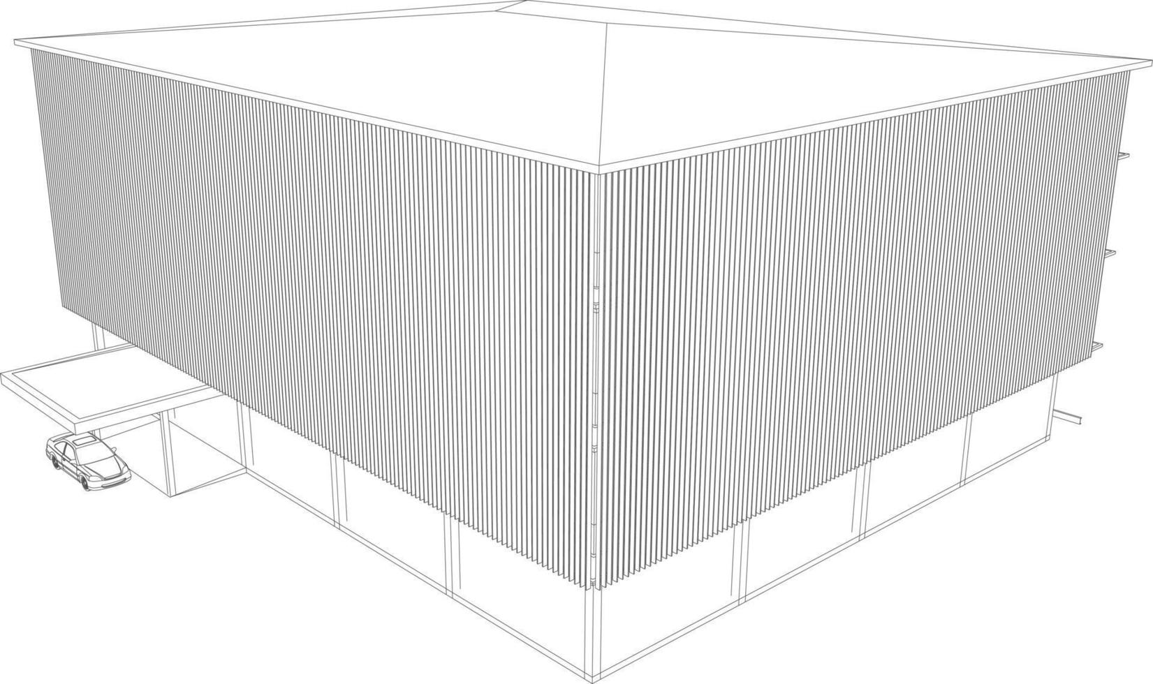 3D-Darstellung des Bauvorhabens vektor