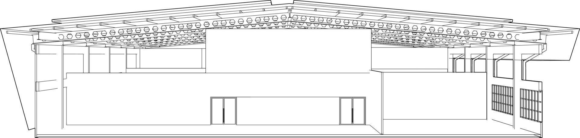 3D-Darstellung des Bauvorhabens vektor