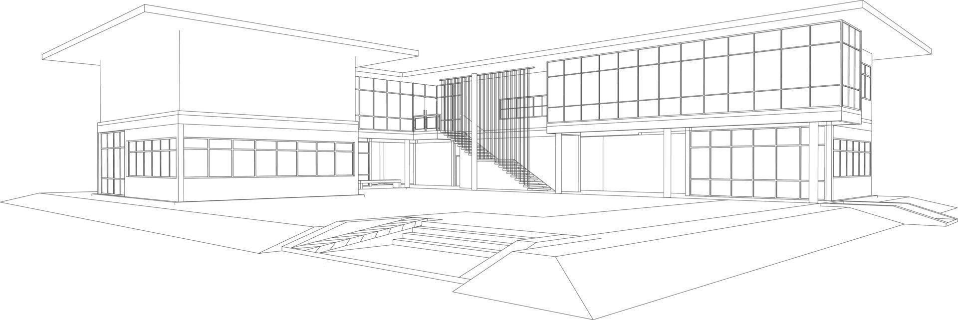 3D-Darstellung des Bauvorhabens vektor