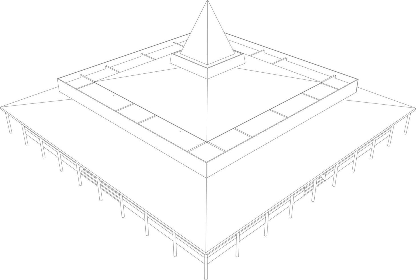 3D-Darstellung des Bauvorhabens vektor