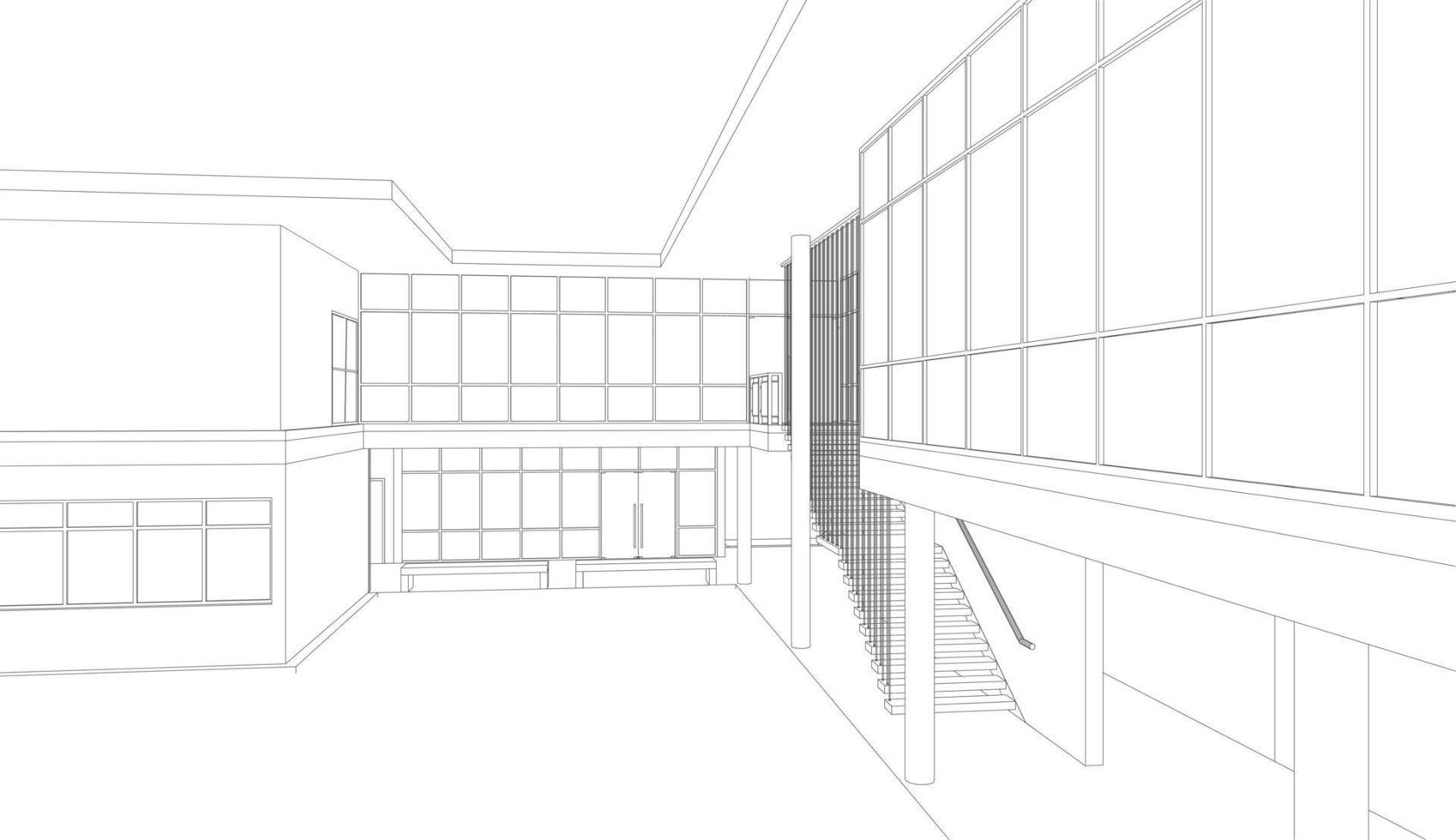 3D-Darstellung des Bauvorhabens vektor