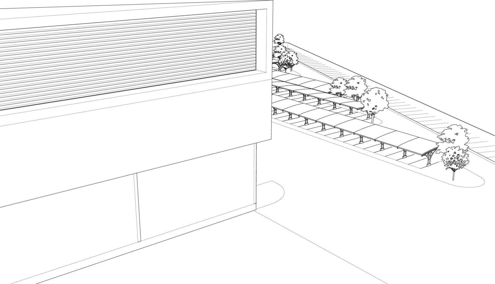 3D-Darstellung des Bauvorhabens vektor